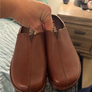 Klogs Brown Leather Mules
